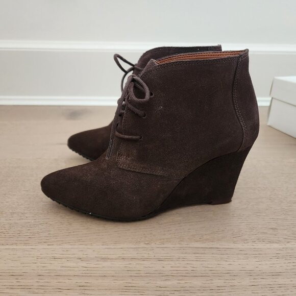 New Schutz brown suede wedge boots - Picture 8 of 12